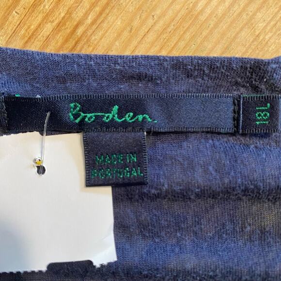 BODEN Jersey Knit 3/4 Sleeve Midi avocado/olive dress green, blue white size 18L - Picture 6 of 8